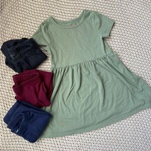 Girls 4T Cat & Jack Bundle Lot of Leggings & Dress